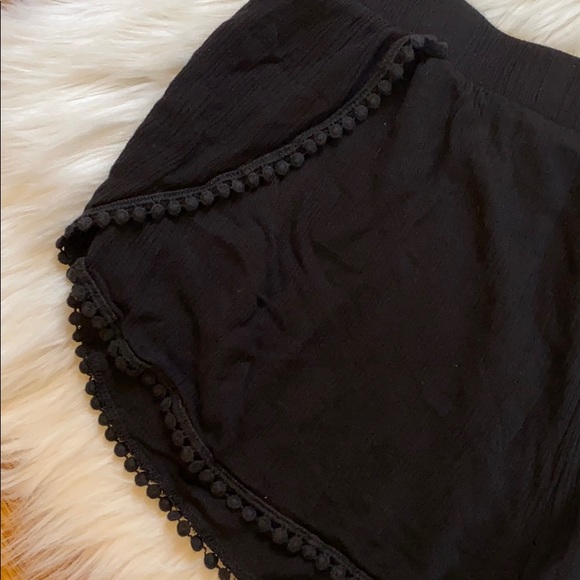 Ambiance black embroidered layer shorts - Picture 2 of 4
